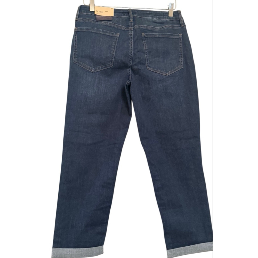 NYDJ Blue Mariot Girlfriend Straight Leg Jeans 8P NWT - Picture 4 of 9